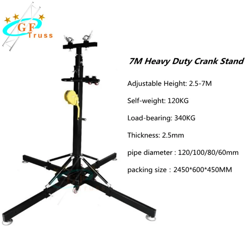 Load-bearing 250KG Heavy Duty Crank Stand Lift Tower with Truss for Lights and Speakers