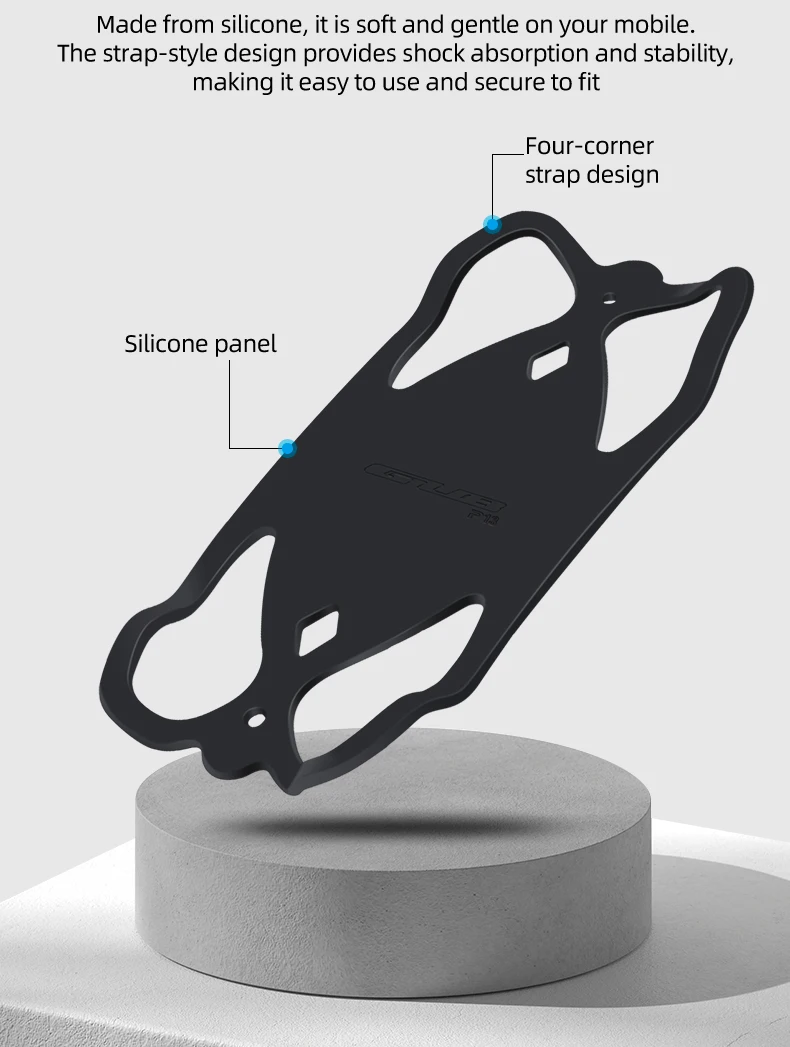 GUB P13 Handy-Fahrradhalterung, sichere Silikon-Halterung für Computer und Smartphone, kompatibel mit Garmin, Bryton, Wahoo – Detail 3