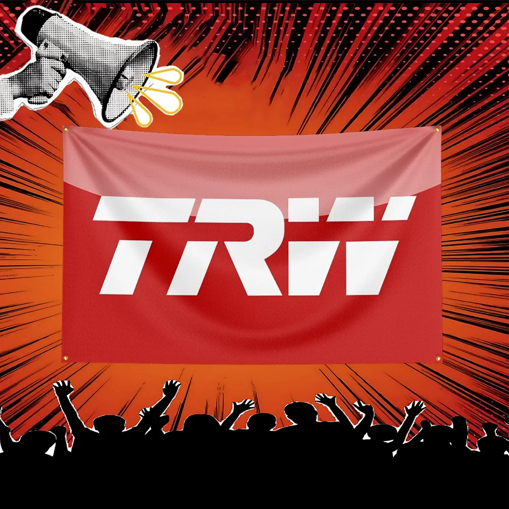 TRW Auto Parts Flag 3x5 FT Polyester Banner For Garage Workshop Wall Decor Mechanic Gift
