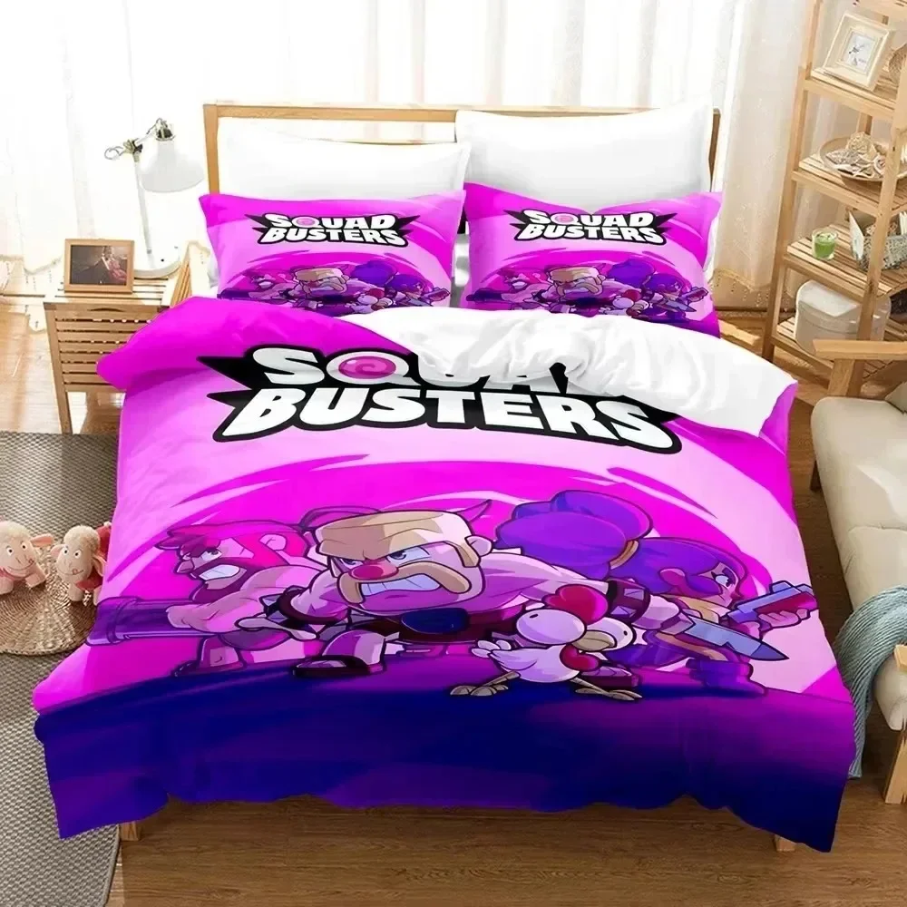 Fashion Game S-Squad Busters Bedding Set Single Twin Full Queen King Size Bed Set Adult Kid Bedroom Duvet Cover Set Home Textile