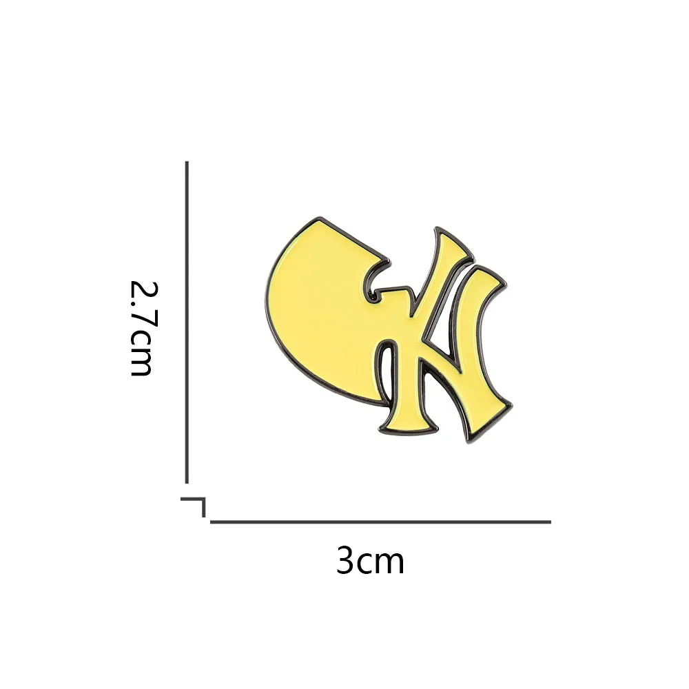 الأمريكية الهيب هوب الفرقة الراب والبيسبول فريق شعار المزج المينا بروش الساحل الشرقي الموسيقى العلامة التجارية التلبيب دبوس المشجعين هدية شارة Accessori
