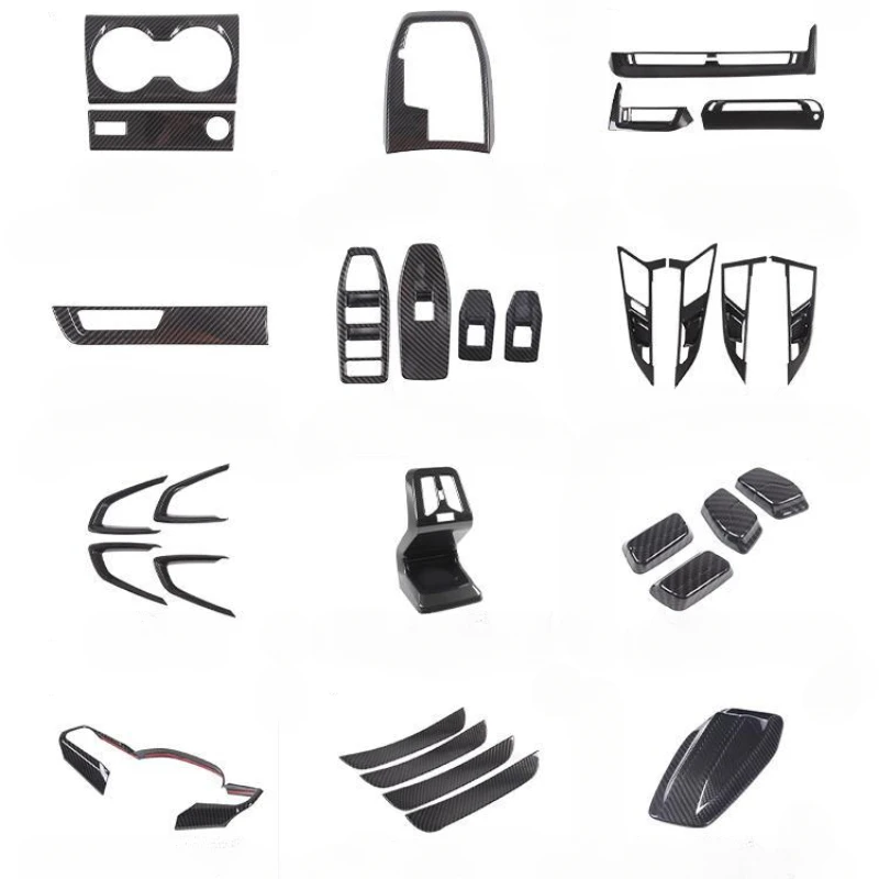 

Weizhida For BMW X1 iX1 23-25 ABS Carbon Fiber Car Gear Shift Glass Lifting Air Outlet Panel Decoration Interior Car Accessories