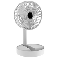 Cooling Fan Foldable Desktop Mini Fan USB Rechargeable 3 Speed Summer 2000mah Low Noise for Dormitory Office