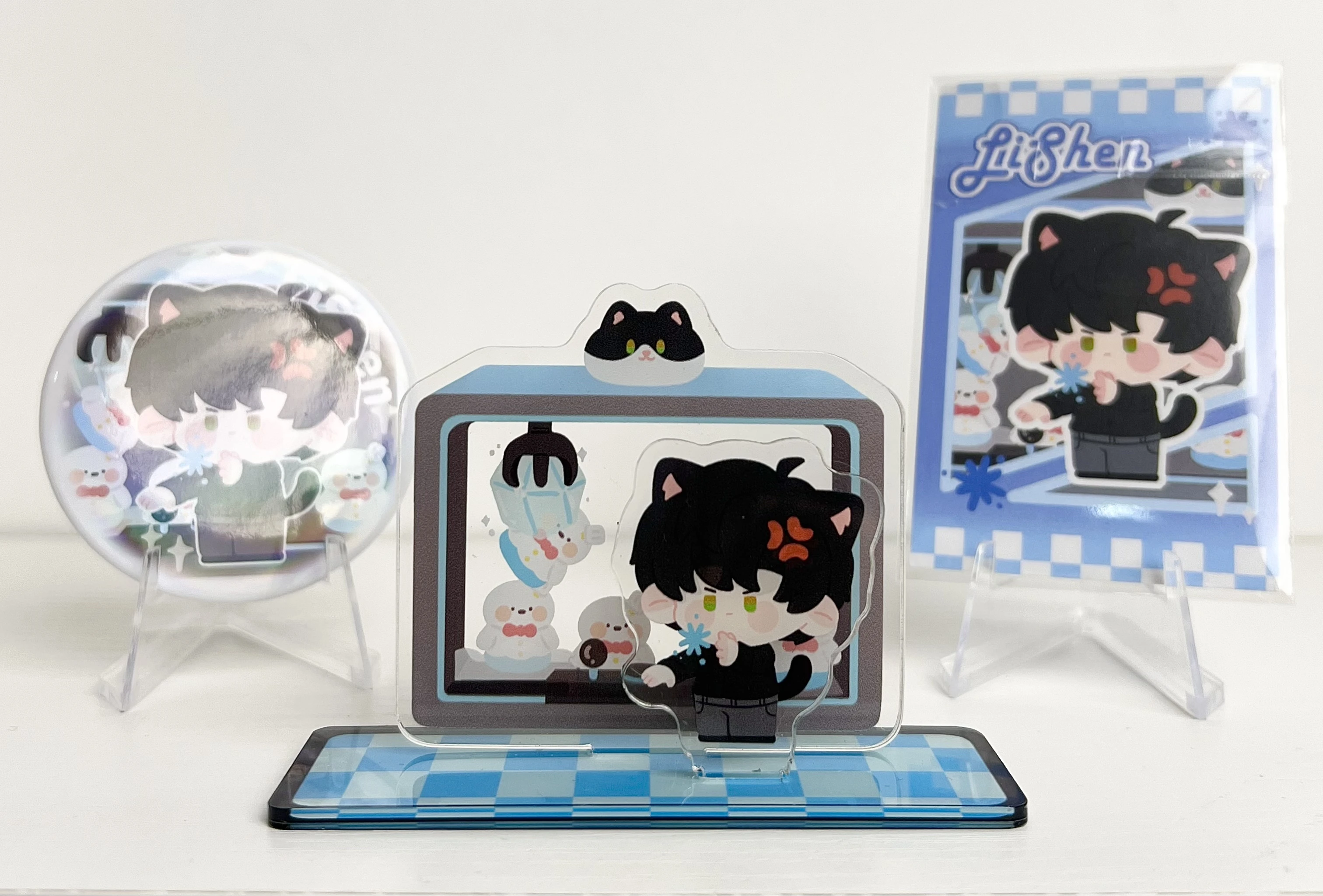 الحب والمساحة العميقة أنيمي الاكريليك مزدوج الإدراج الدائمة مجلس صفيح شارة شعار تأثيري الكرتون تزيين