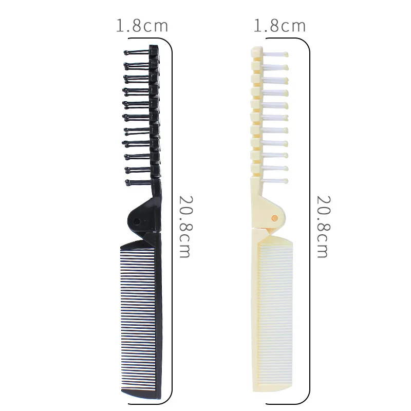 High Quality Plastic Folding Comb Down Hair Hair Styling Comb Dense Teeth Travel Compact Portable Hairdressing Comb