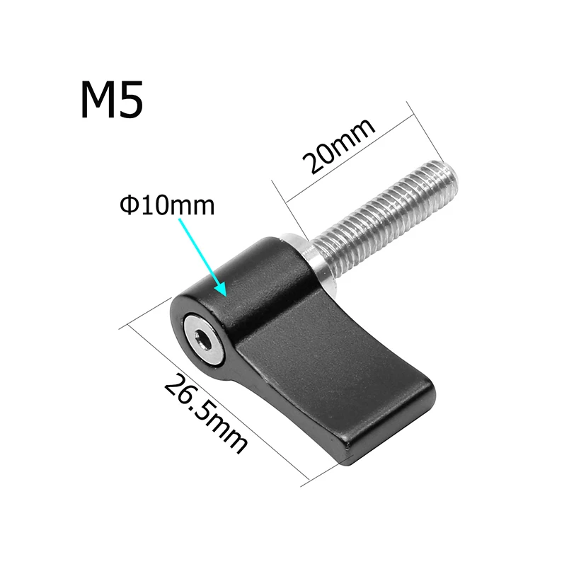 BGNing CNC M4 M5 M6 * 12 مللي متر 17 مللي متر 20 مللي متر قابل للتعديل اليد المسمار ضيق قفل مسامير ل كاميرا DSLR 15 مللي متر السكك الحديدية قضيب اتبع أجزاء التركيز
