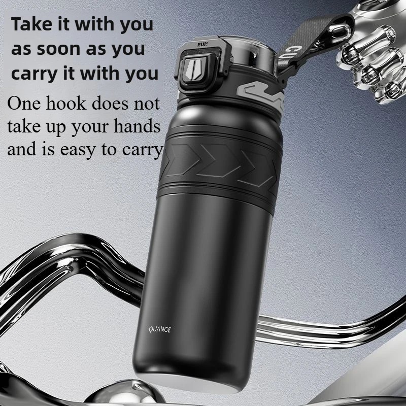 Xiaomi quanGe copo de isolamento copos de água de grande capacidade para homens e mulheres estudantes 316 copos de aço inoxidável copo de palha portátil