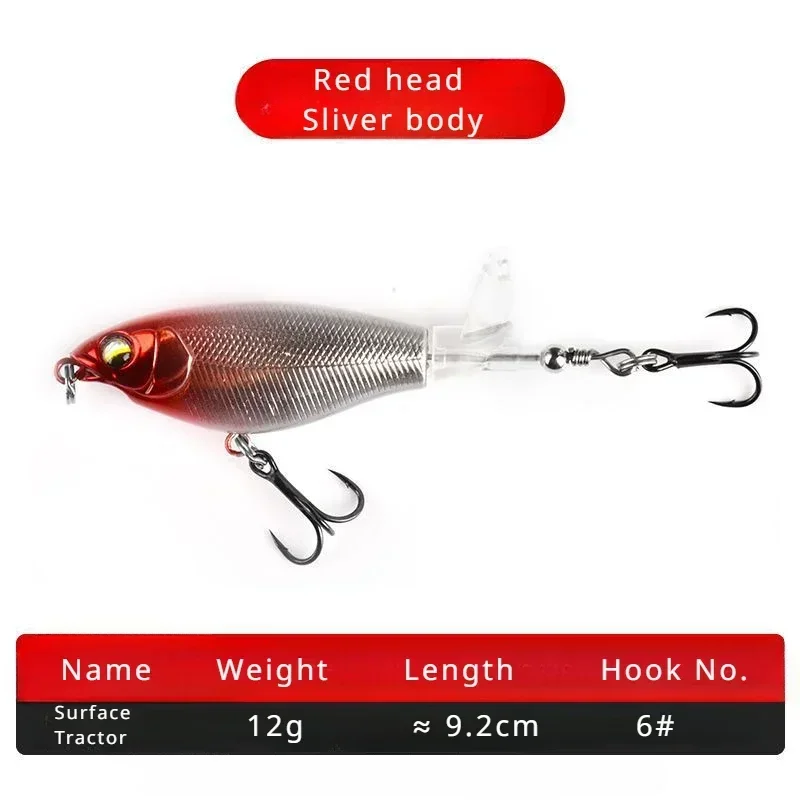 5 PC Lua Bait Fake Baits Floating Tractors Surface Ties Frying Pencil Propellers Freshwater Fishing Warble Bass Blackfish Lure image 6