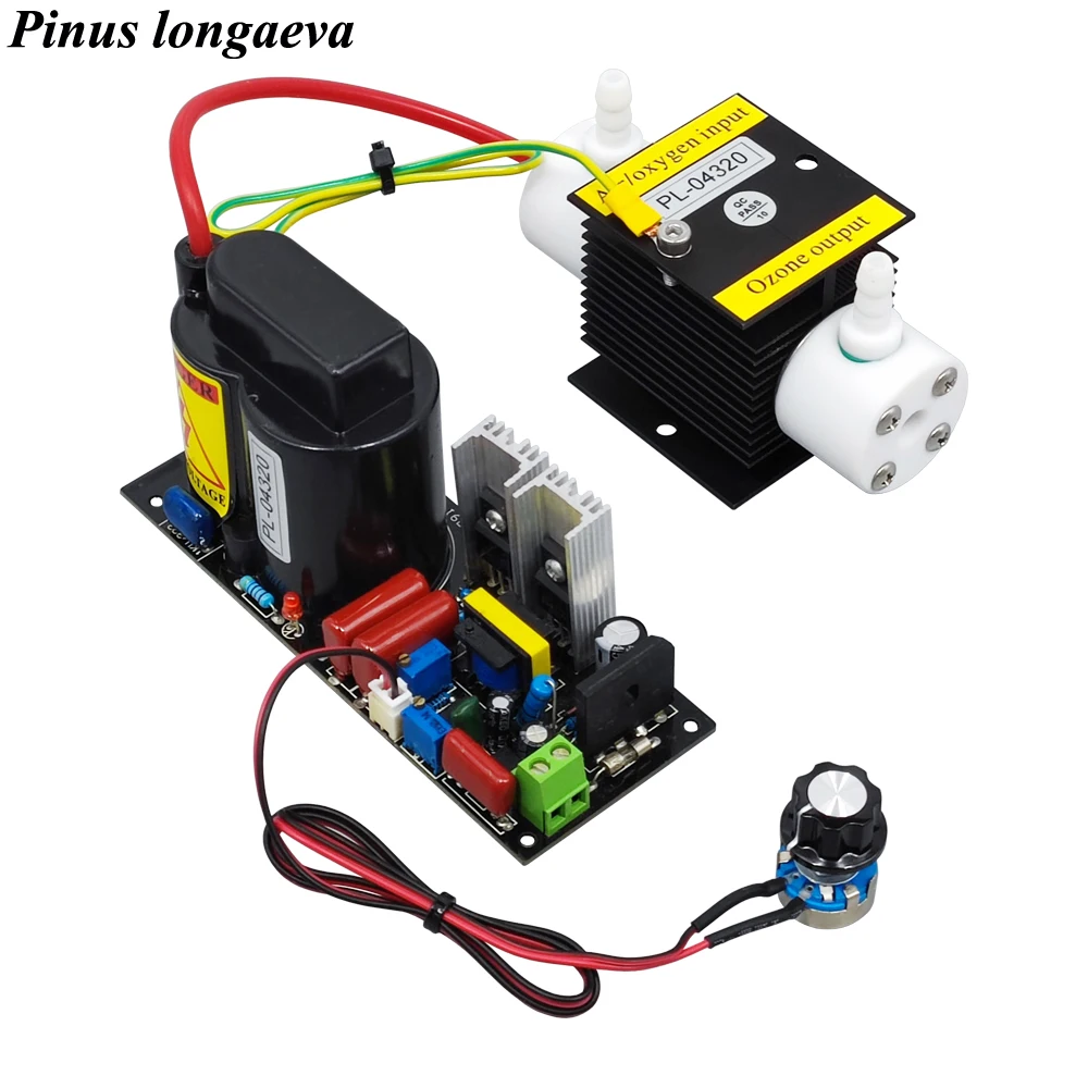 Prodotto brevettato CE FCC ROHS 1 G/H kit generatore di ozono con tubo al quarzo nero regolabile da 1 grammo ozono da laboratorio ad alta concentrazione