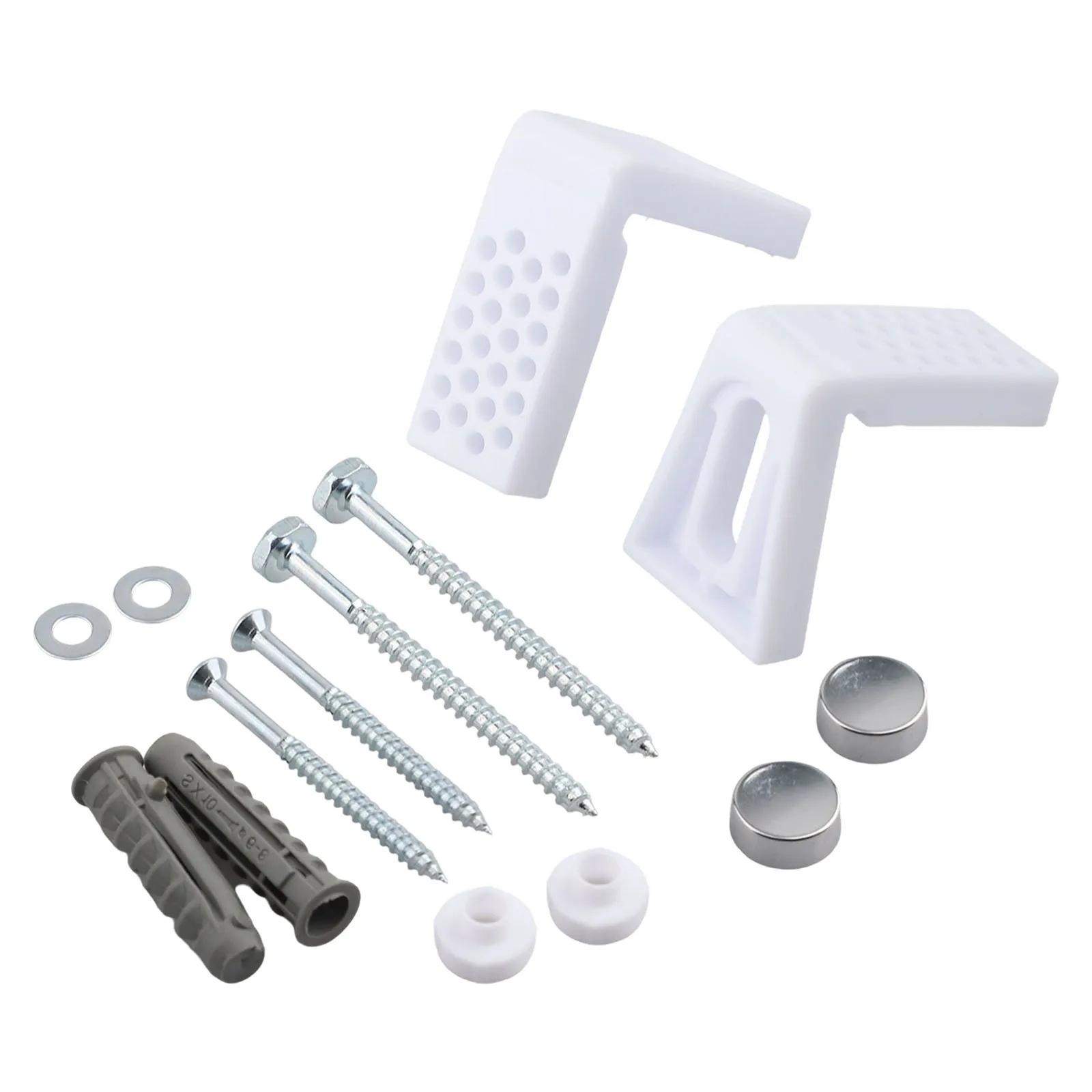 2pcs L Shaped Toilet Foot Mounting Screws White Bidet Set Pan Fix Floor Kit Repair Fixings Fitting Screws Bathroom Accessories