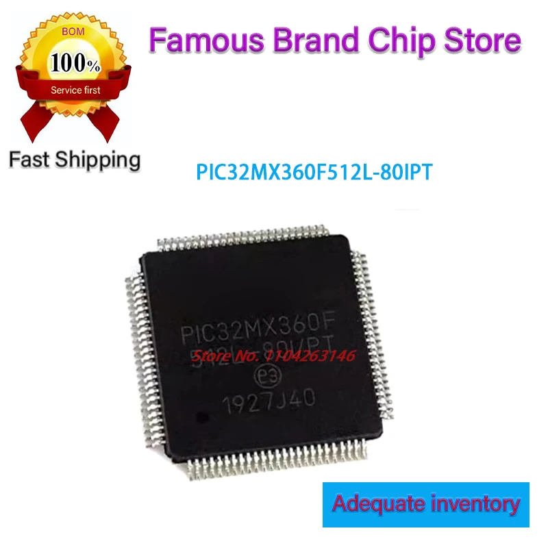 PIC32MX795F512H-80I/PT	TQFP64 g PIC32MX360F512L-80I/PT	 NEW Original 1PCS