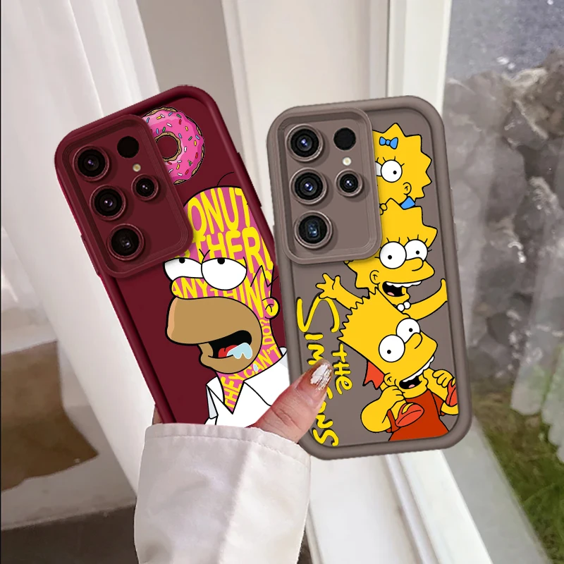 The Simpsons Art For Samsung Note 20 S24 S23 S22 S21 S20 Ultra Plus FE A25 A23 A22 A15 A31 5G Eye Ladder Cover Phone Case