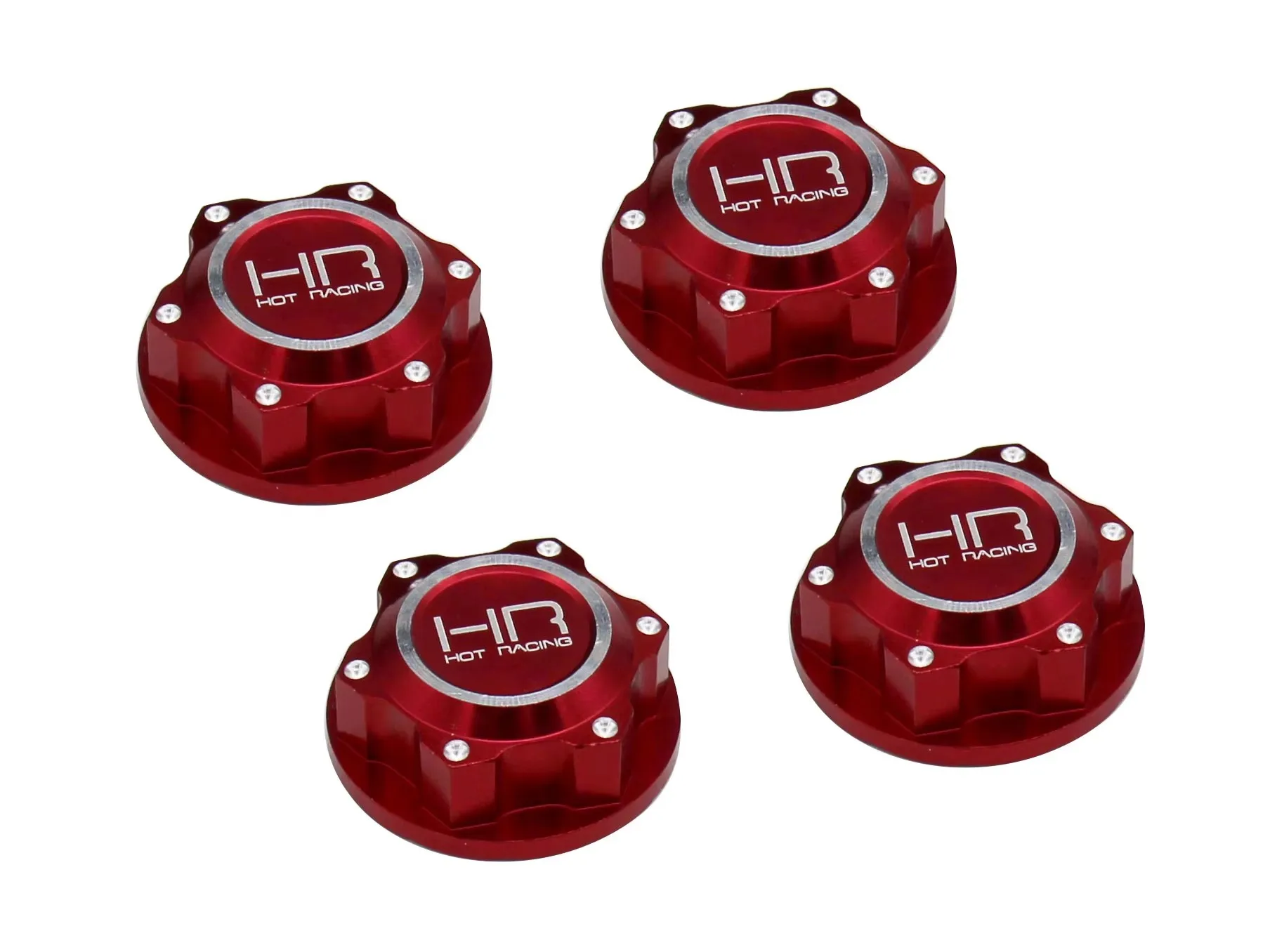 Hot Racing aluminum 24mm closed end dirt shielding serrated wheel nuts 1/5 Arrma vehicles