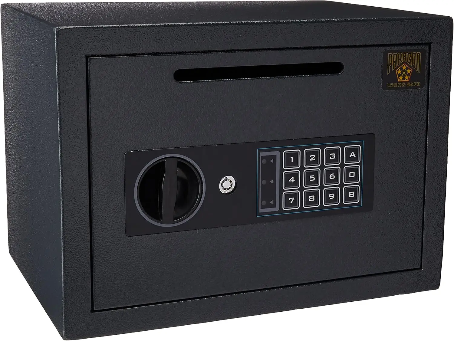 

Digital Steel Money Drop Safe with Keypad - Secure Cash Deposit Box for Home or Business, Black, .54 Cubic Feet