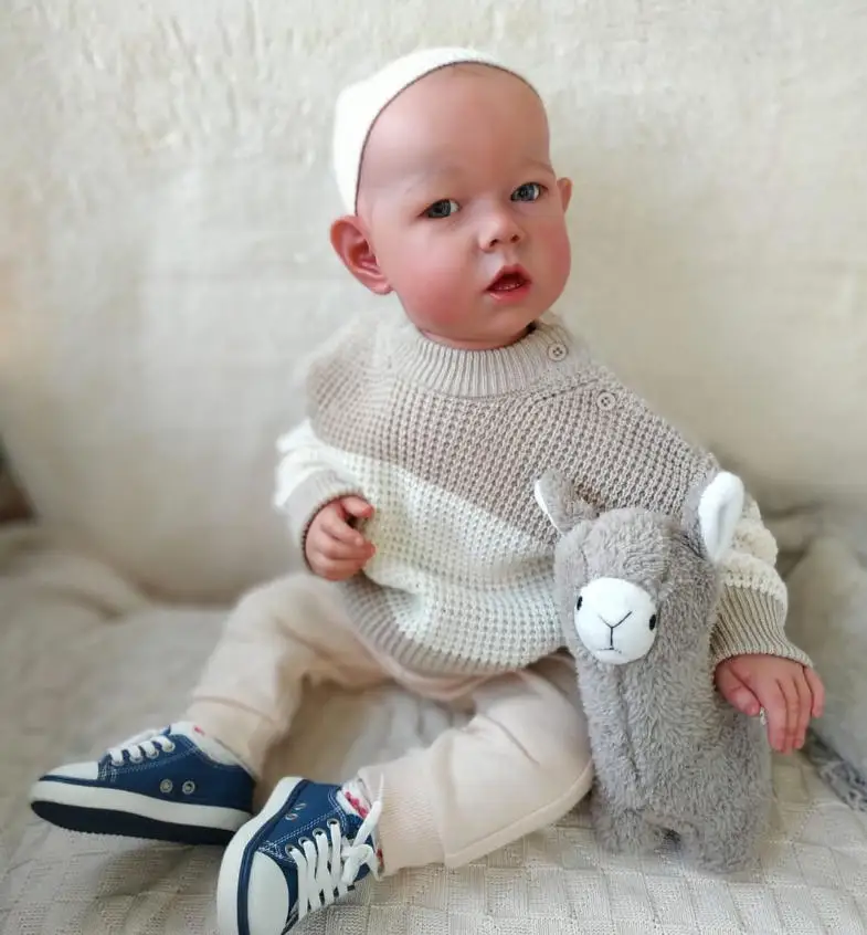Already Painted 50CM Reborn Liam Handmade 3D Skin with Visible Veins Lifelike DIY Doll Kits