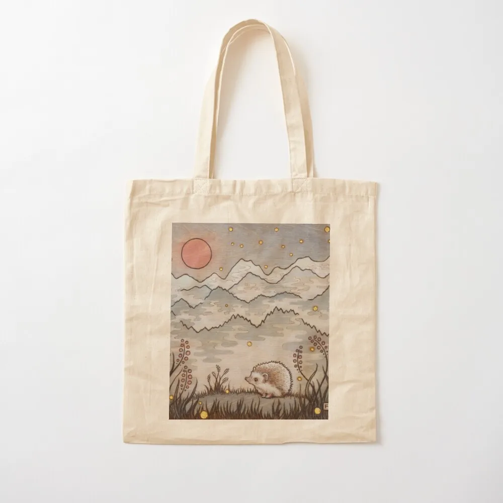 Hedgehog in the Fog Tote Bag Big bag Shopper handbag Women's bags Canvas bag for women