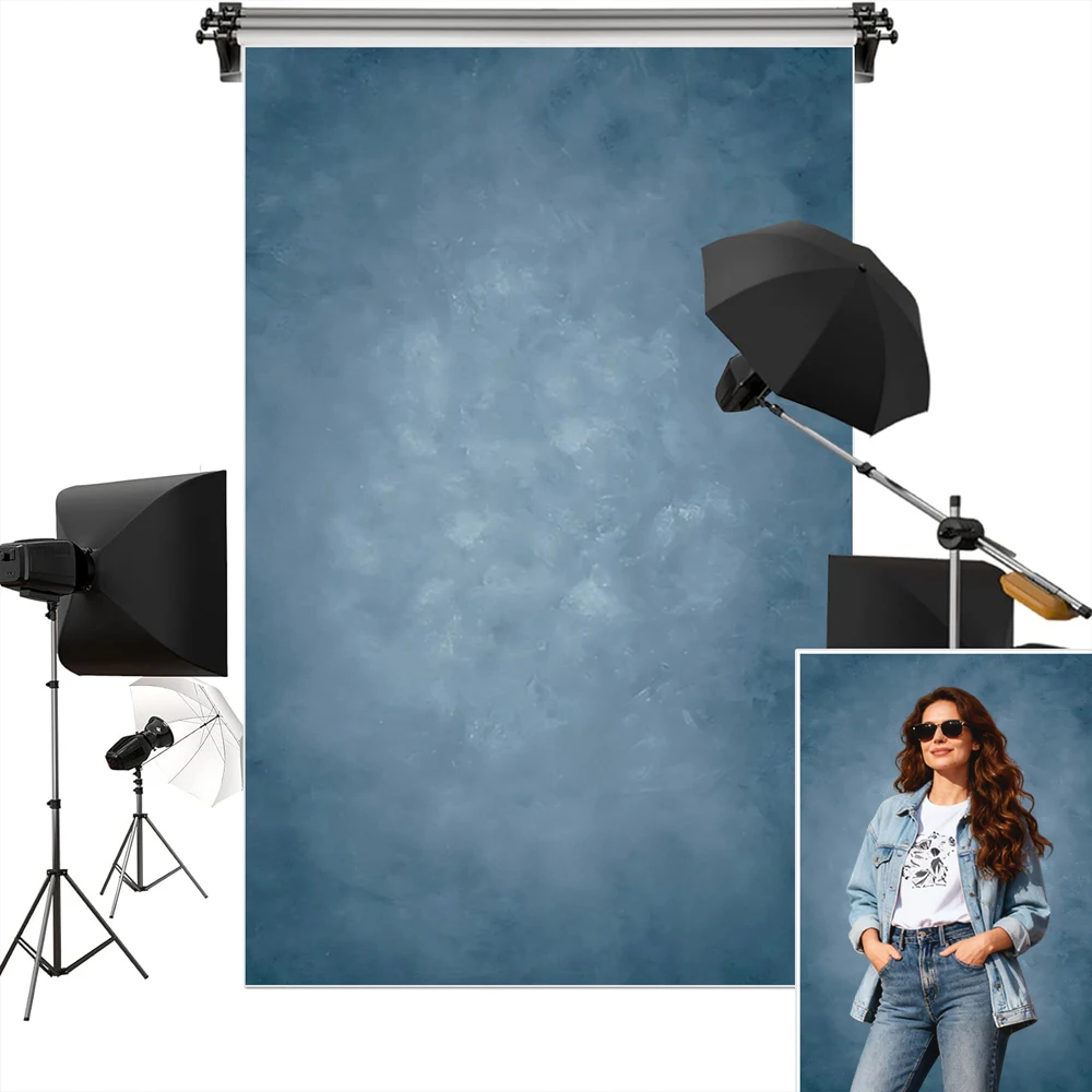 Yeele Blue Gradient Photography Background for Bridal Shower Birthday Wedding Party Decoration Adult Kid Art Portrait Backdrop