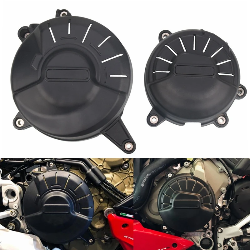 

Motorcycle Engine Stator Cover Engine Guard Protection Side Shield Protector For Ducati Streetfighter V4 V4S 2020 2021 2022 2023