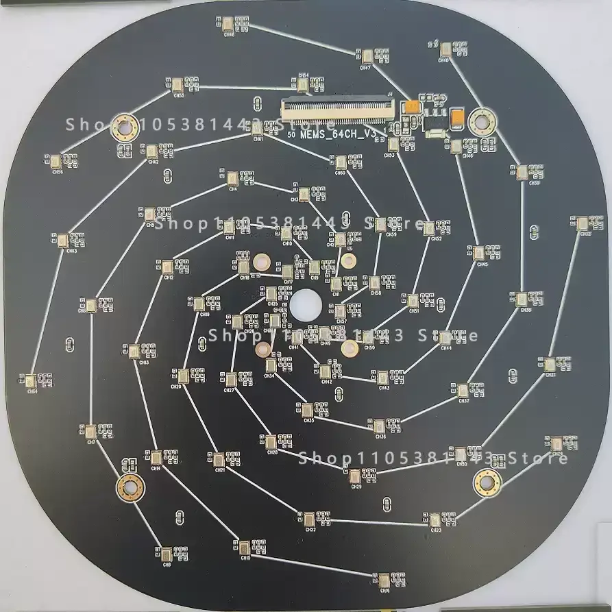 

64 128 Channel Ultrasonic Acoustic Imaging Localization USB Gigabit Ethernet Microphone Array Multi Arm Spiral