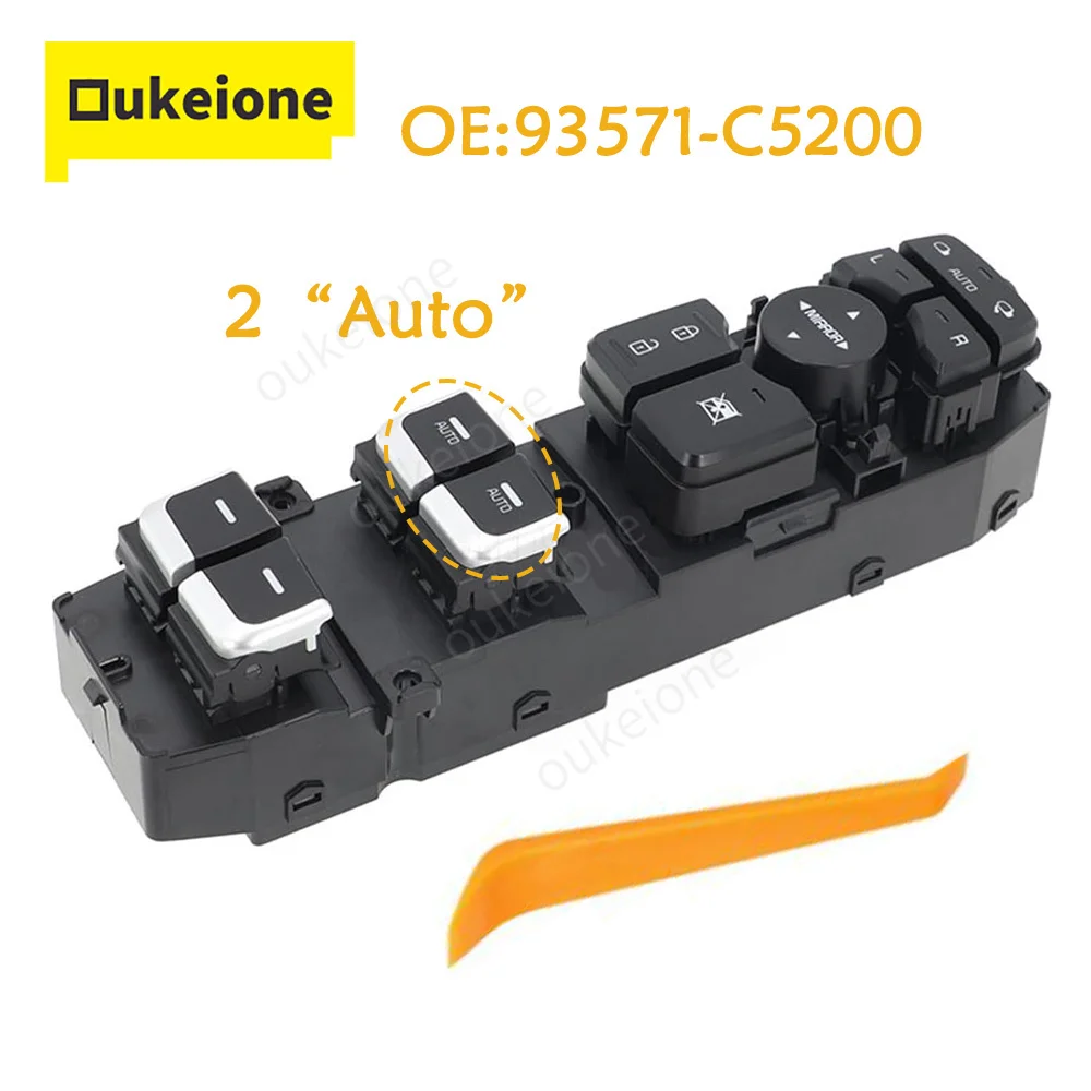 

Front Left Electric Master Power Window Control Switch Lifter Button for Kia Sorento SUV 2016 2017 2018 2019 2020 93571-C5200