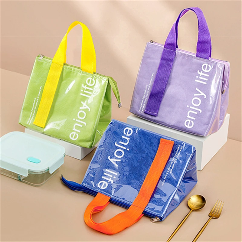 Portable Thermal Lunch Box Bag for Women Kids  Food Storage Tote Travel Picnic Meal Pouch Insulated Cooler Bento Bags