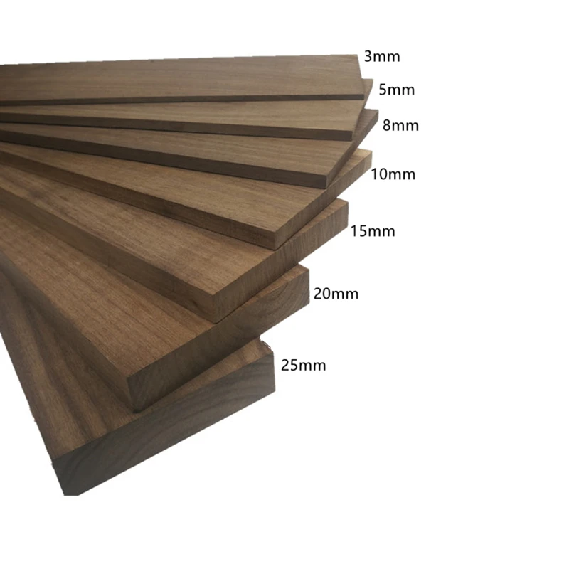 Custom American Black Walnut Wood Slats 2pcs, 2 to 22mm Thick, 120 to 250mm Wide, for Furniture Cabinetry Flooring Instruments