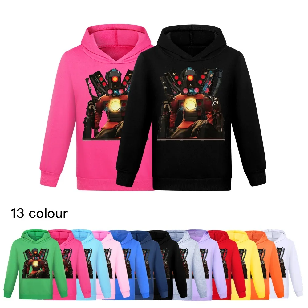 Teenager Boys Hoodies & Sweatshirt Funny Game Skibidi Toilet Costume Kids SpeakerMan Camcorder Man Cosplay Toddler Girls Outfits