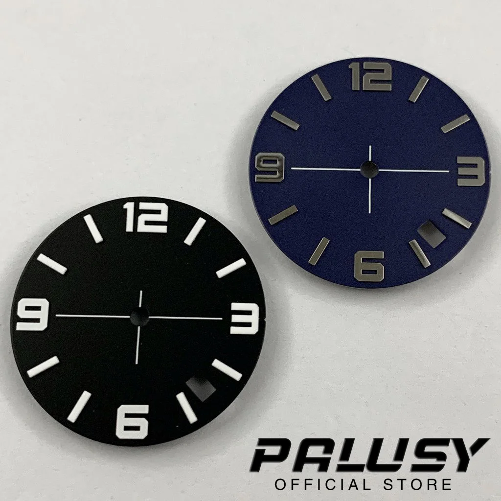 28.5Mm Blauw Zwart Horloge Wijzerplaat Nh35 Wijzerplaten Voor Nh35a 4r35 Nh70 Beweging Vervangende Onderdelen