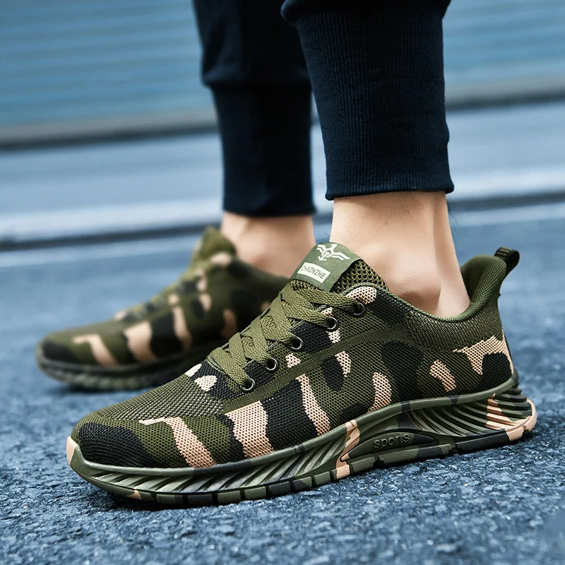 Camo Green Lovers Running shoes Sneakers New Camouflage Men women shoe Summer Mesh Surface Breathable Student Casual Shoes Adult