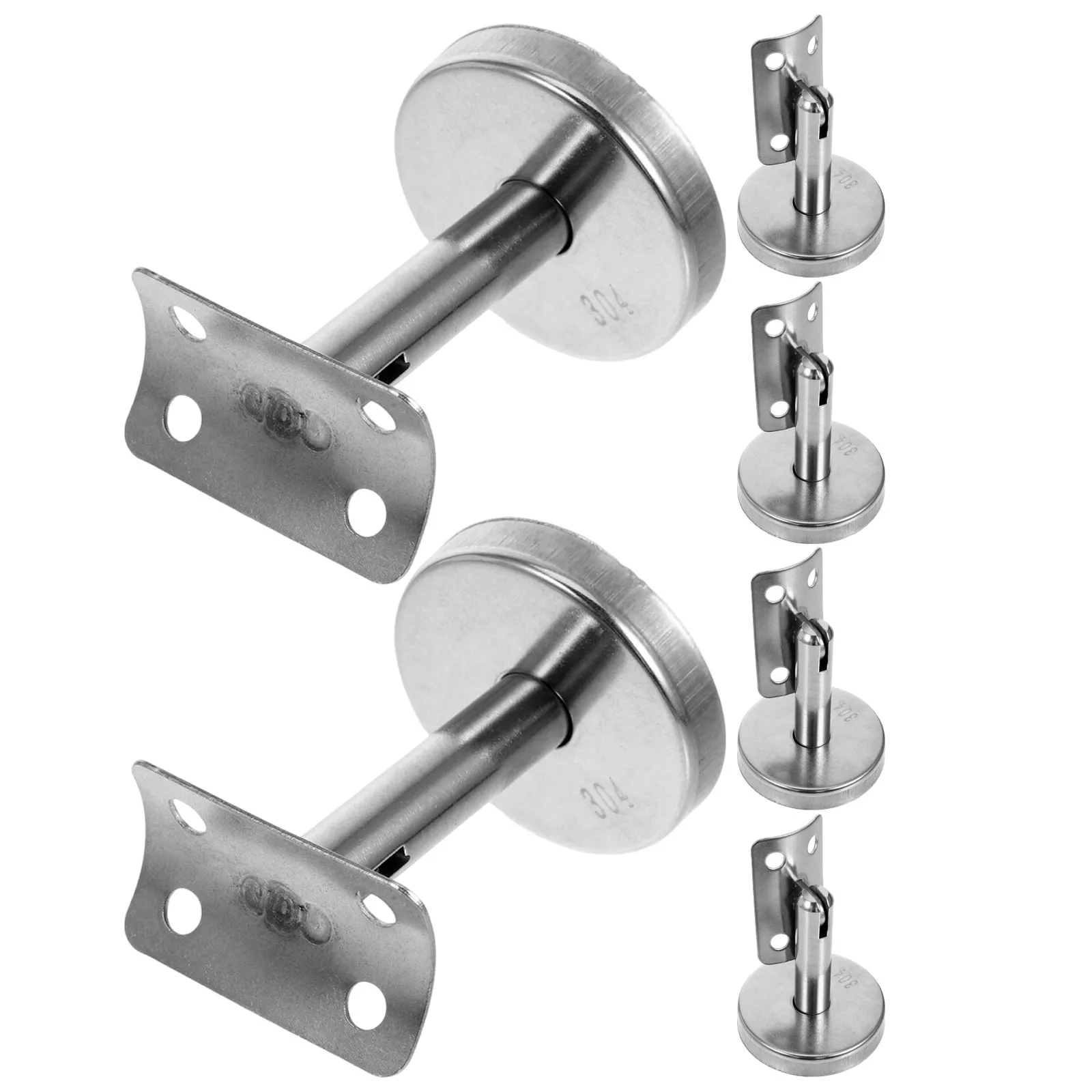 6Pcs Stainless Steel Wall Mounted Handrail Brackets Stair Rail Support Banister Brackets Handrail Holder for Indoor Staircase