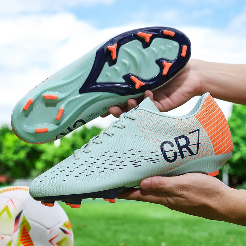 

2025 Ultralight Non-Slip Boys Training Shoes New Men Soccer Shoes Cleats Grass Adult Professional Football Boots Drop Shipping