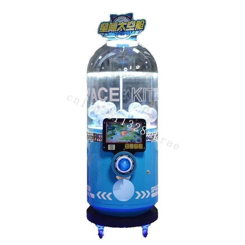 Gachapon مجهزة بآلة كبسولة شاشة LCD مع عجلات، آلة بيع، آلة أركيد تعمل بالعملة المعدنية