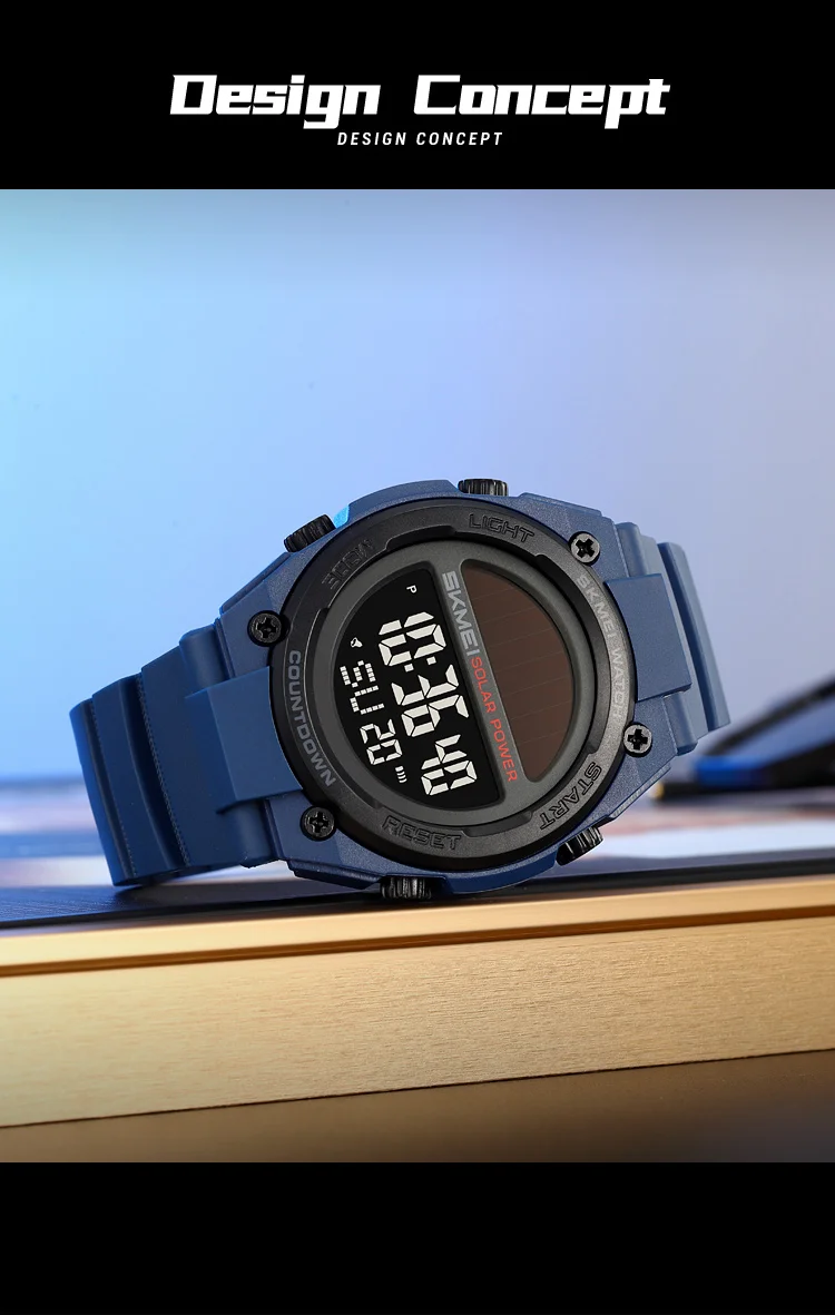 Skmei 2712 Men's Solar-Powered Digital Sports Watch