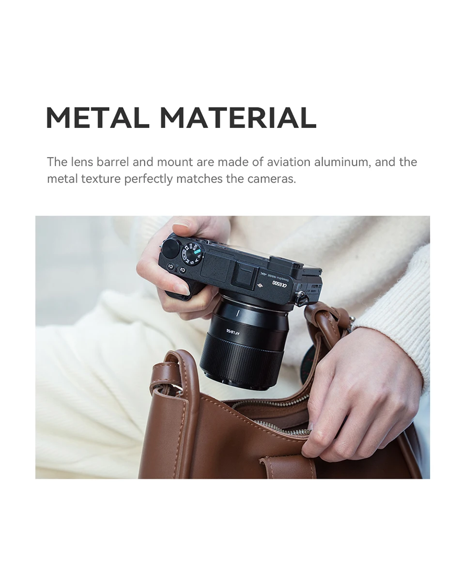 TTArtisan AF 56mm F1.8 Große Blendenöffnung Kameraobjektiv für Porträtfotografie mit Sony E Fujifilm XF Nikon Z Anschluss ZV-E10 A7R III – Detail 17