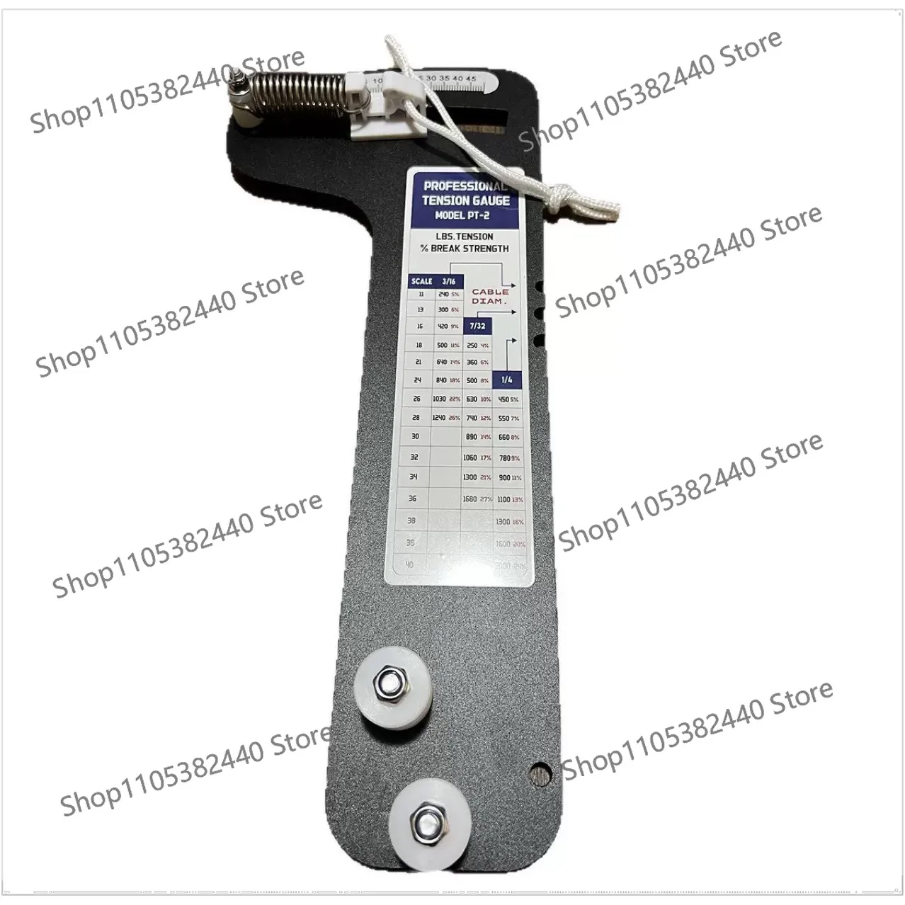 Sailing rigging tension gauge PT-1M-800 lbs Steel for 2.5, 3 and 4 mm cable diameters