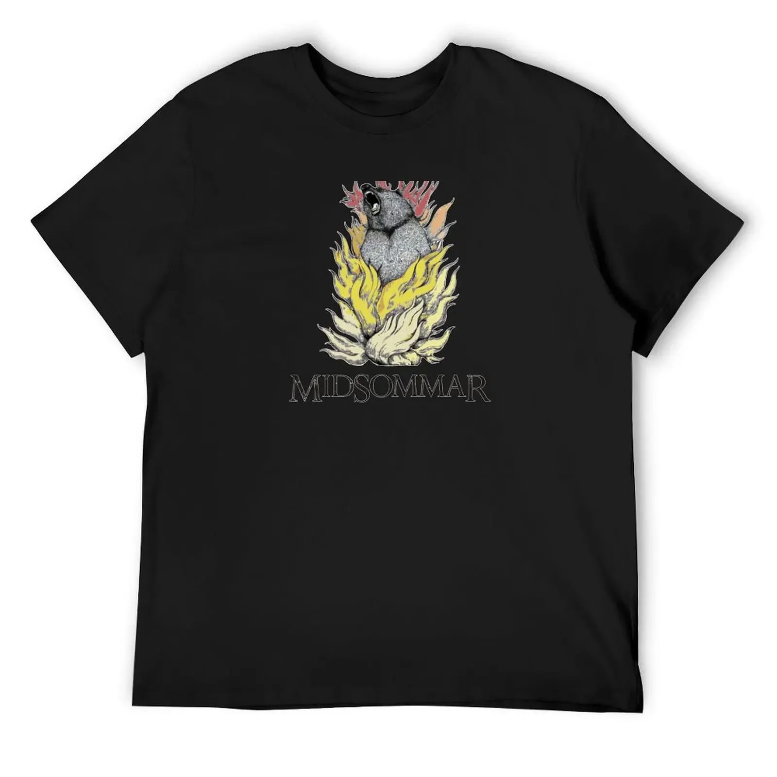 Midsommar - Bear in flames T-Shirt Luxury man T-shirts man plain t shirts men