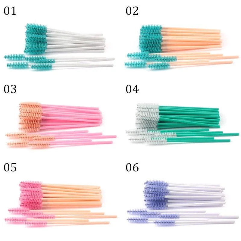 Nieuwe professionele wenkbrauwborstel Mascara Stick Wand Applicator Wimpers Extension Tool Cosmetische penselen Set Beauty Makeup Tools