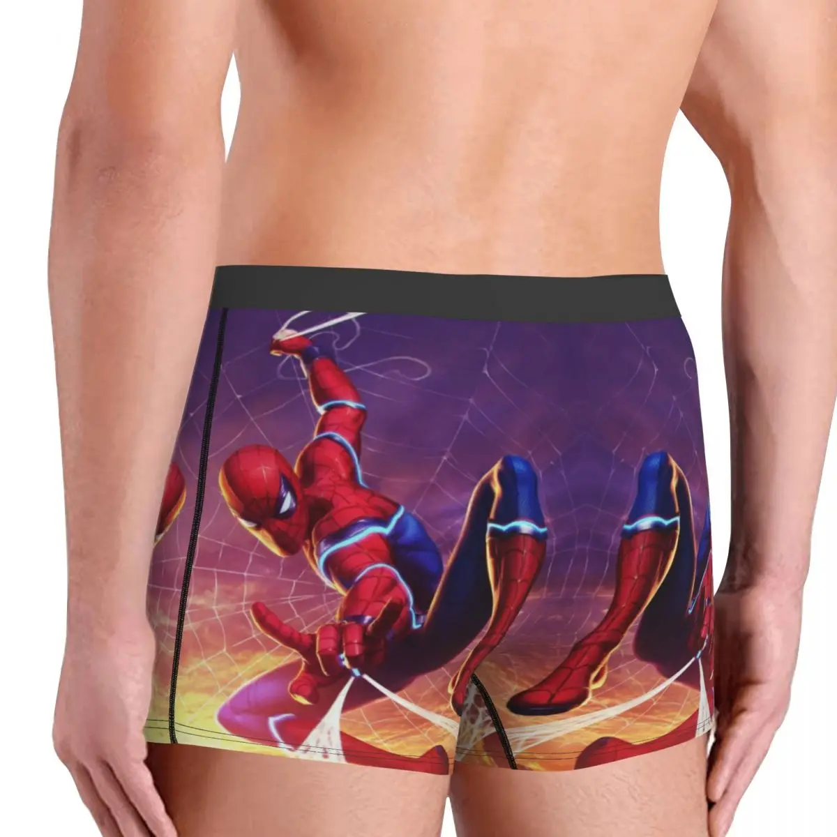 مخصص الذكور بارد سبايدرمان بارد الكرتون الملابس الداخلية أنيمي بطل الملاكم ملخصات لينة السراويل سراويل داخلية