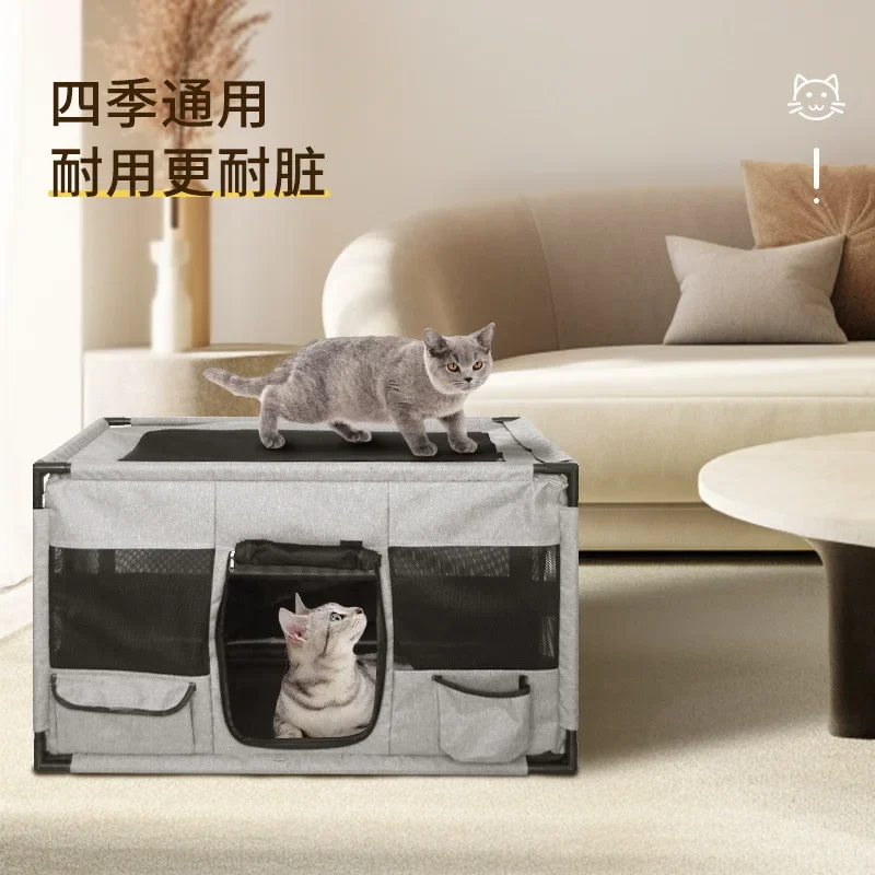 

Rectangle plastic pet cage and cat and dog delivery room and hatching nest Household portable 600DPU waterproof