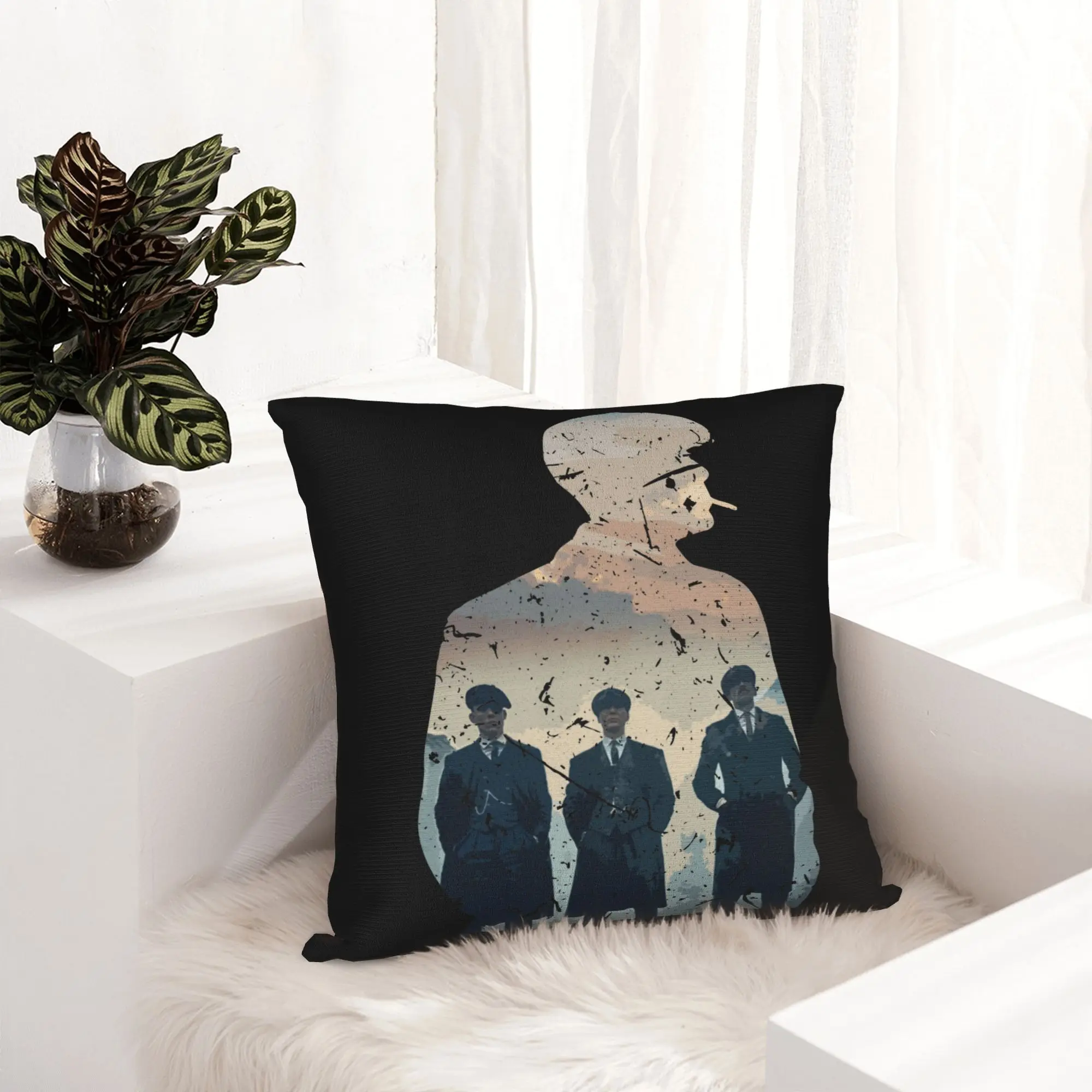 P-Peaky Blinders Tommy Shelby Pillowcase Printing Polyester Cushion Cover Gift  Throw Pillow Case Cover Home Square 45*45cm