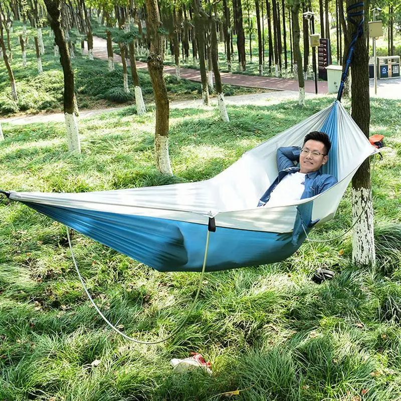 Tree Hammocks For Outside Lightweight Portable Hammock Camping Nylon Parachute Hammock Camping Hammock Nylon Support Pole