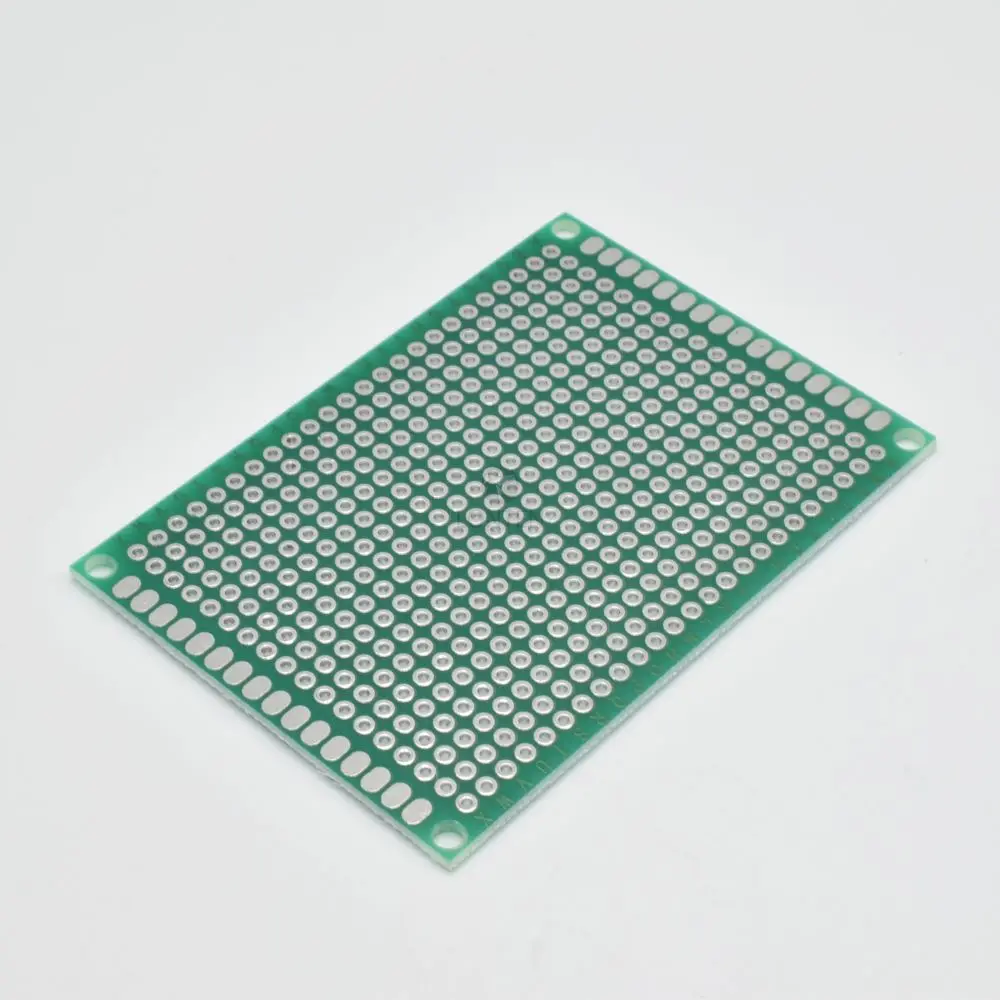 Placa de lata de pulverización de doble cara, placa de circuito PCB de 5x7cm, fibra de vidrio de aceite verde, placa Universal LT00129