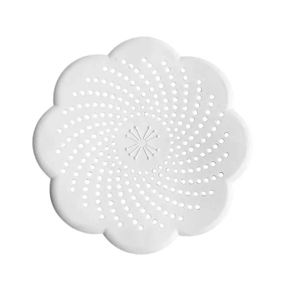 Silikon Bodenablauf Abdeckung Blume Form Mesh Waschbecken Sieb Anti-blocking Haar Reinigen Abfall Catcher Küche Bad Zubehör