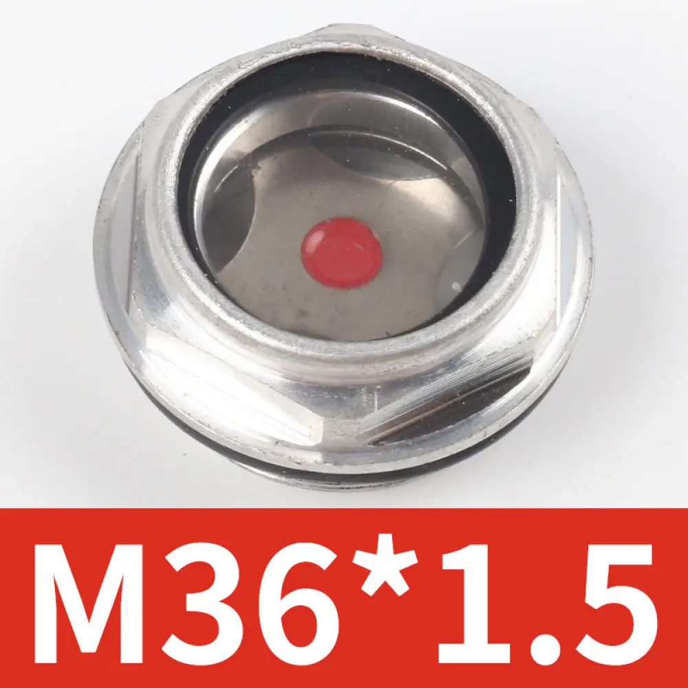 Gearbox Lubricant Sight Glass Aluminum Round Monitoring Port Air Compressor Oil Level Indicator Inspection Maintenance Tool