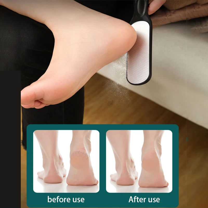 Grattoir à lime pour les pieds, élimination des callosités, utilisation double face, fréquence d'élimination du maïs des pieds, produits de soins de la peau, outils de pédicure