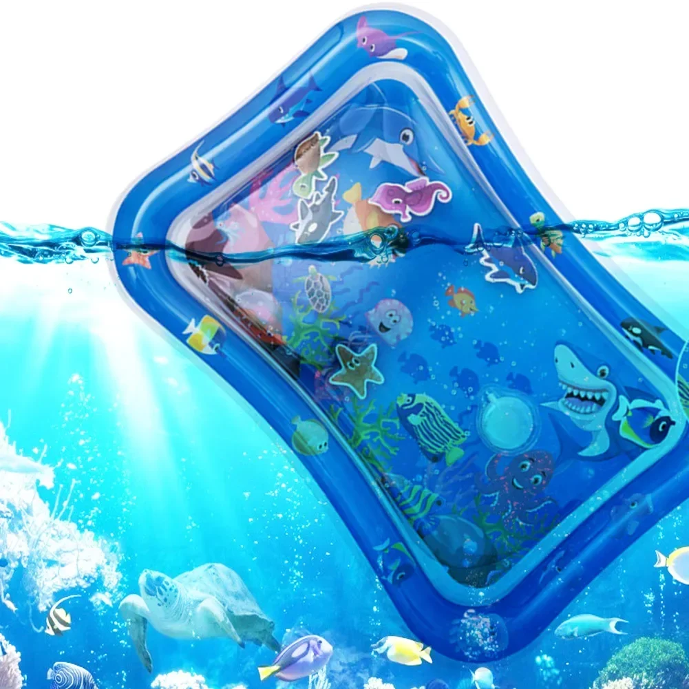 Baby Water Play Mat PVC Infant Tummy Time Inflatable Cushion Toddler Water Pad for Kids Early Education Developing Activity Toys view 6