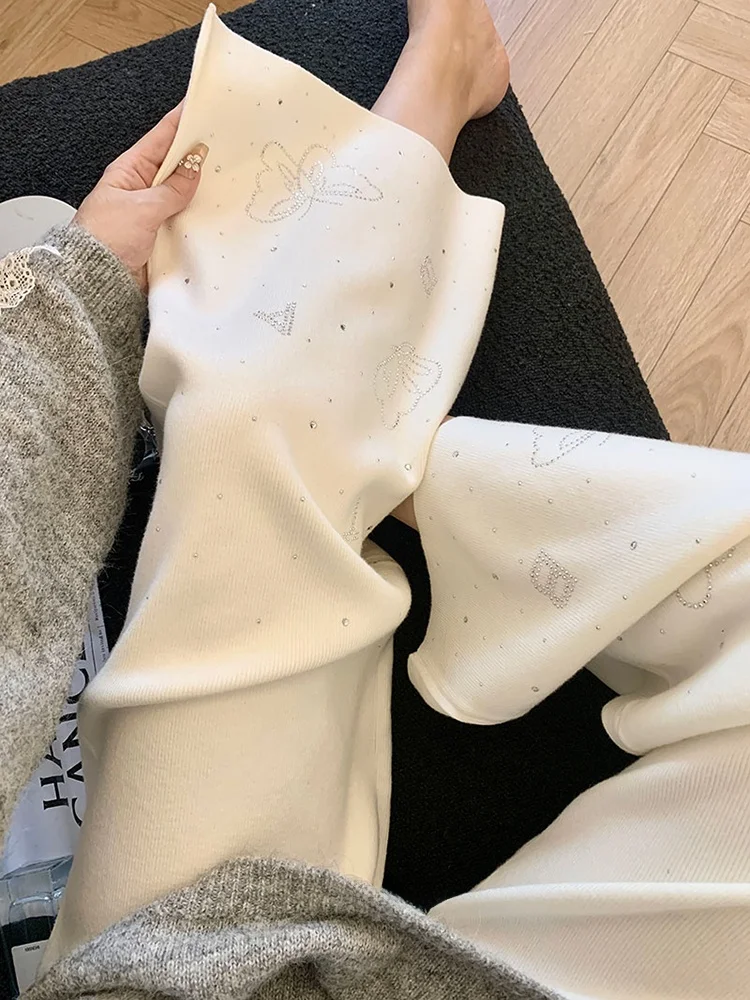 

Рекомендуемые трикотажные брюки-палаццо для женщин на осень-зиму: эластичные, с завышенной талией, прямые, повседневные, с драпировкой