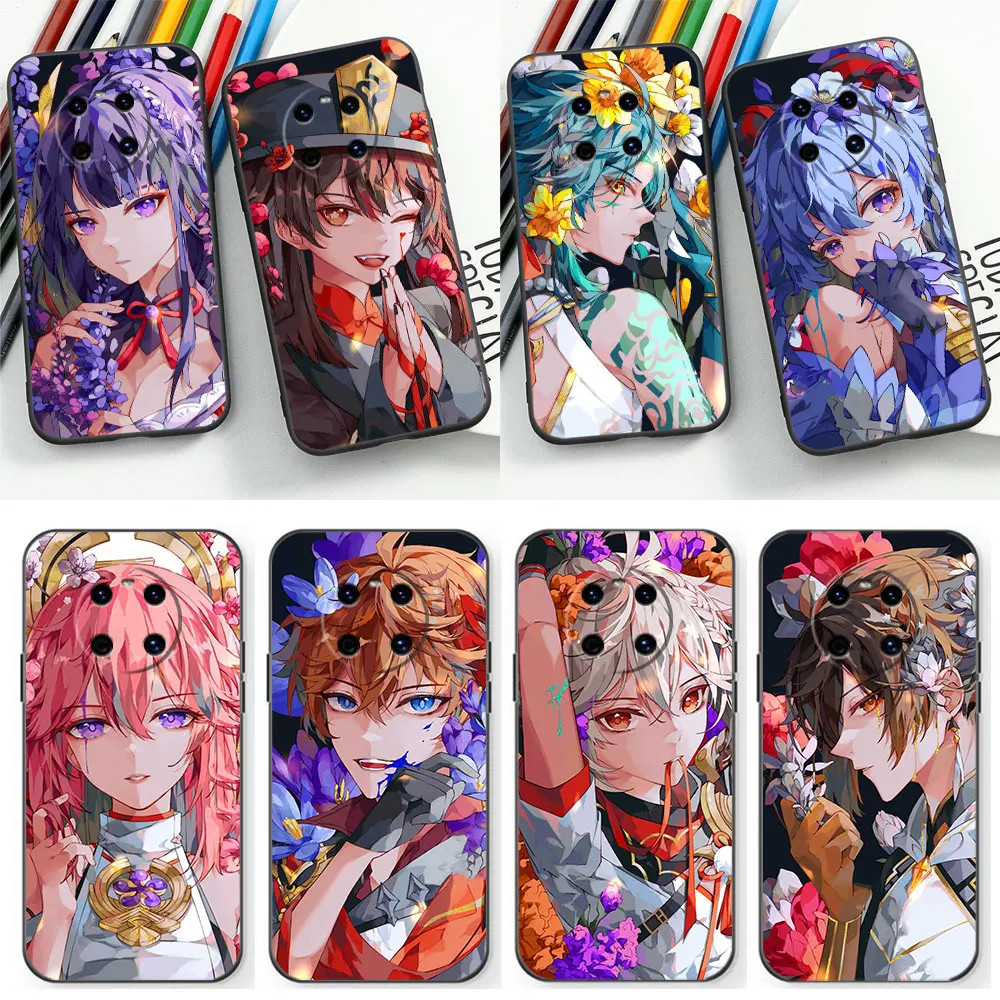 Genshin Impact Game Phone Case For Huawei NOVA Y90 Y70 Y61 10SE 10 9 9SE 8 8SE 8I 7 7I 5 5I 4 3 3I 2 PRO PLSU 5G Silicone Cover