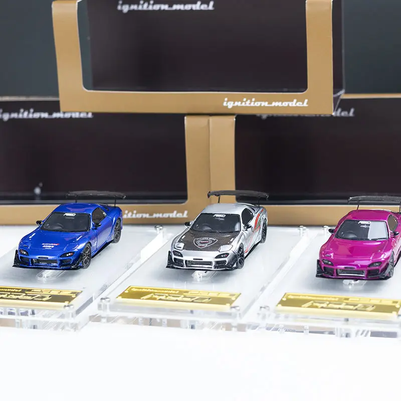 IG 1:64 Scale Mazda FEED Modified RX-7 FD3S RX7 Resin Car Model Collectible Toy Gift Souvenir Display Ornament