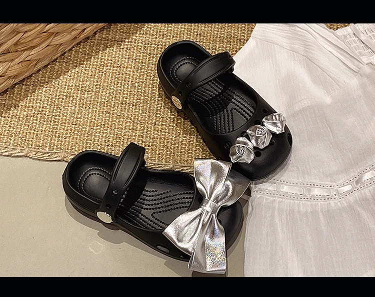 Mädchen-Sandalen für draußen: Süße, große Schleifen, lässige Kinderschuhe mit weicher Sohle – Neue Sommerkollektion 2026 im Prinzessinnen-Stil – Detail 9